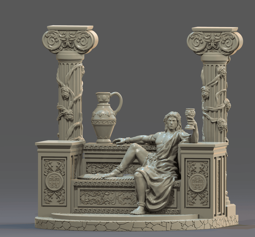 3D Printed Clay Cyanide Dionysus Greek Myth Gods and Goddesses Ragnarok D&D (Online Only)