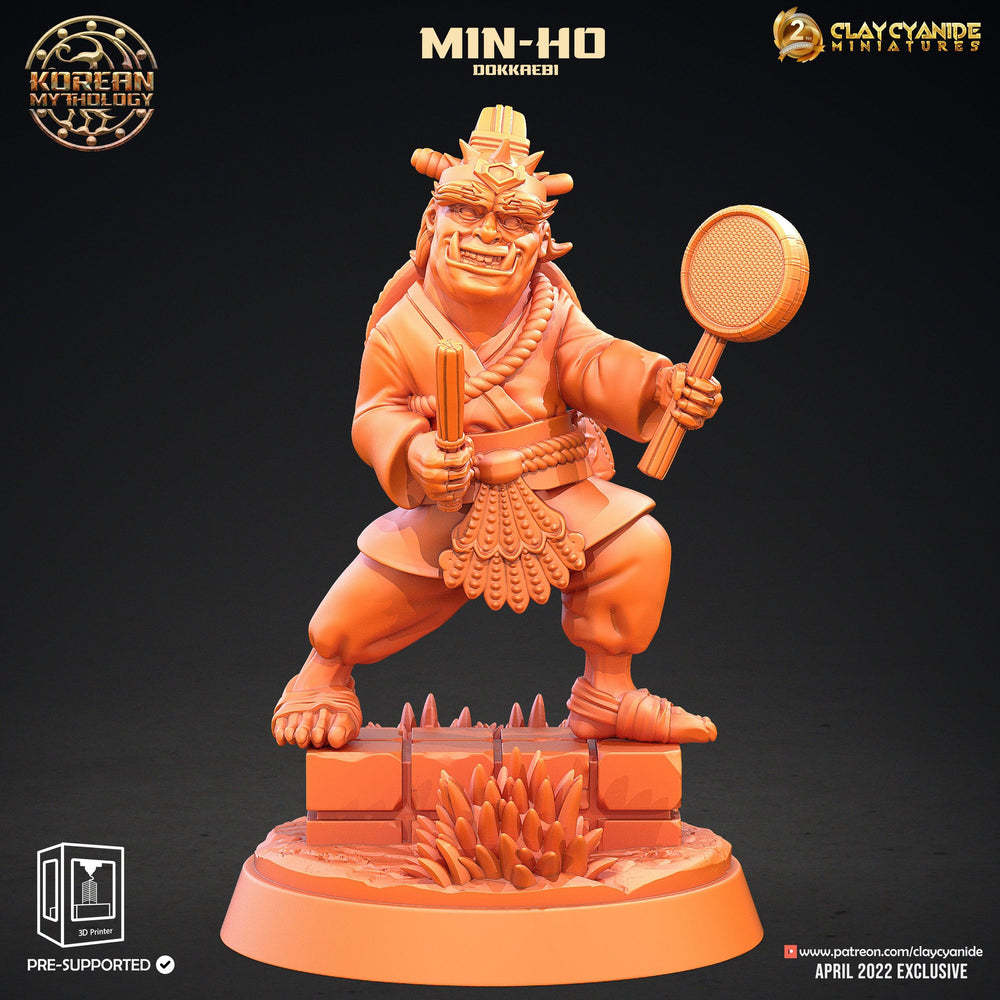 3D Printed Clay Cyanide Dokkaebi Warriors Korean Mythology Ragnarok D&D (Online Only)