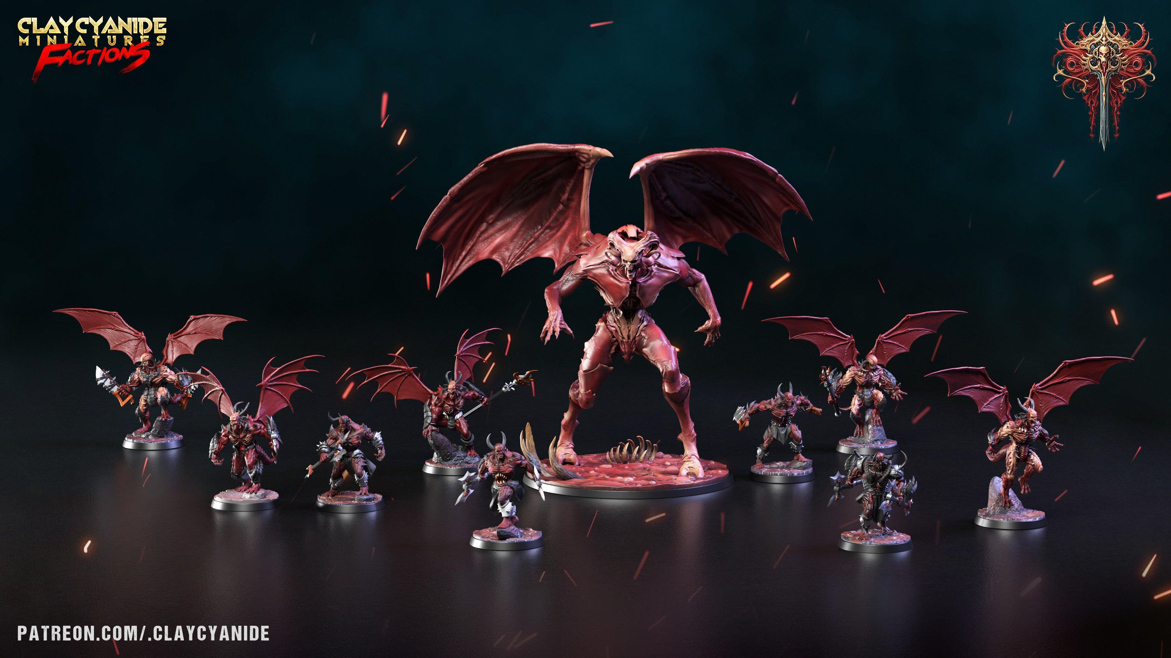 3D Printed Clay Cyanide Dreadblood Maulers Factions 28 32 mm D&D (Online Only)