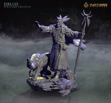 3D Printed Clay Cyanide Druid 28mm-32mm Ragnarok D&D (Online Only)
