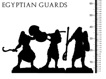 3D Printed Clay Cyanide Egyptian Guards Egyptian Mythology 28 32 mm D&D (Online Only)