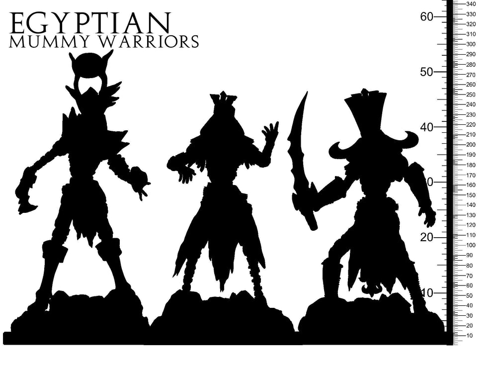 3D Printed Clay Cyanide Egyptian Mummy Warriors Egyptian Mythology 28 32 mm D&D (Online Only)