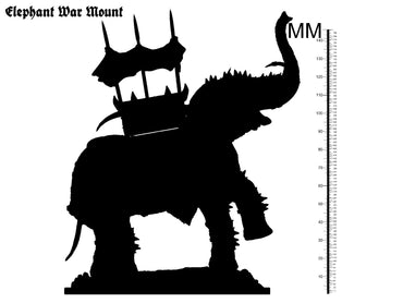 3D Printed Clay Cyanide Elephant War Mount Legend of King Arthur Ragnarok D&D (Online Only)