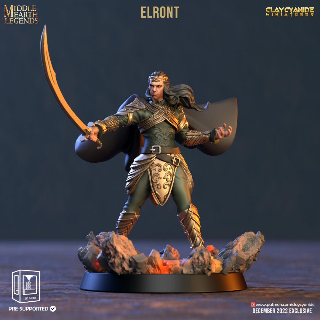 3D Printed Clay Cyanide Elront Middle Earth Legends 28 32 mm D&D (Online Only)