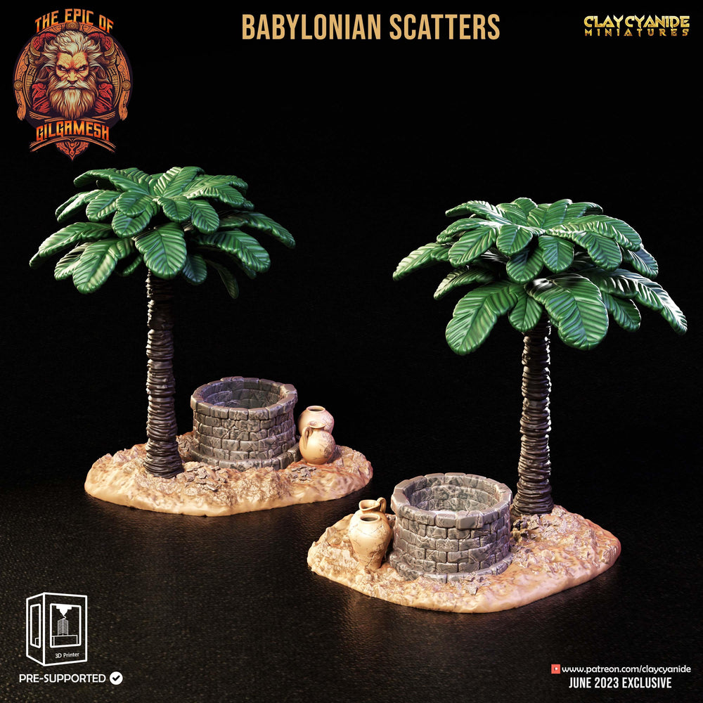 3D Printed Clay Cyanide Epic of Gilgamesh Set Babylonian Scatter Terrain 28 32 mm D&D (Online Only)
