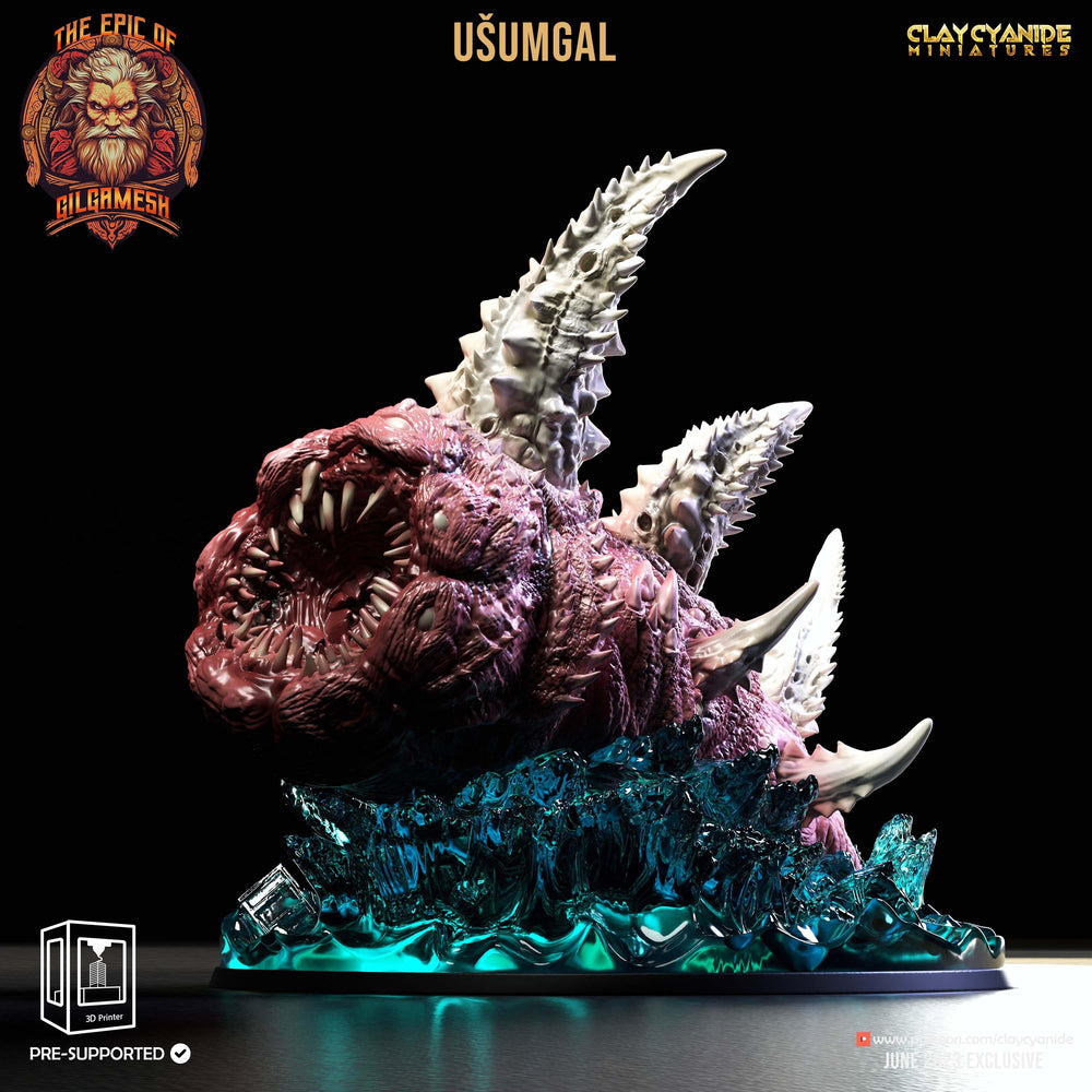 3D Printed Clay Cyanide Epic of Gilgamesh Set Usumgal 28 32 mm D&D (Online Only)