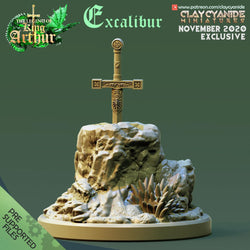 3D Printed Clay Cyanide Excalibur The Legend of King Arthur Ragnarok D&D (Online Only)