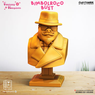 3D Printed Clay Cyanide Fantasy Kingdom - Bimbolroco Bust 28mm 32mm D&D (Online Only)