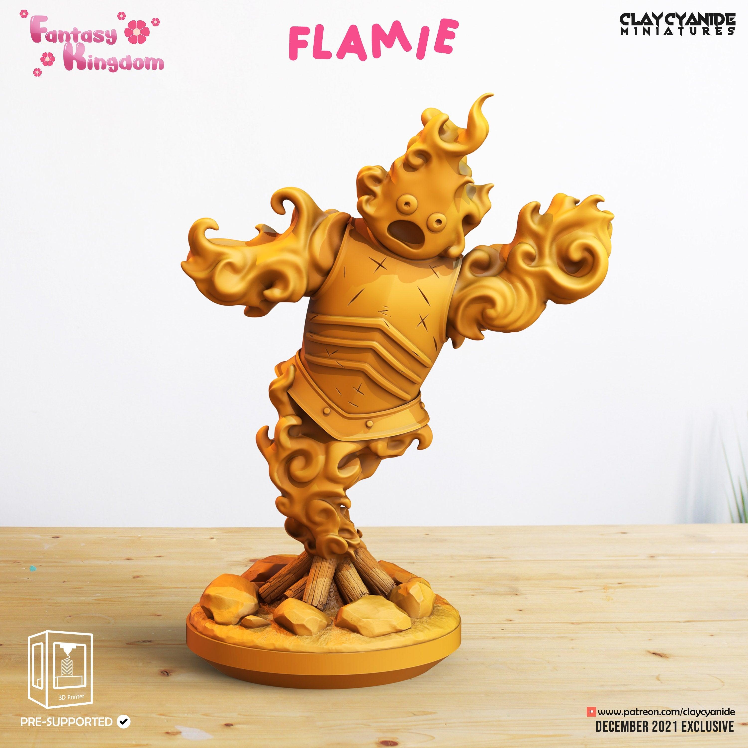 3D Printed Clay Cyanide Fantasy Kingdom - Flamie 28mm 32mm D&D (Online Only)