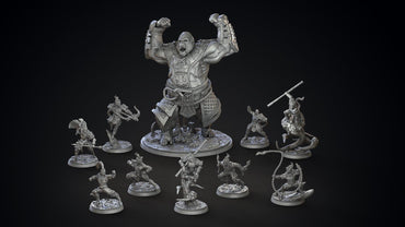 3D Printed Clay Cyanide Feng Zhizi Gorilla Men Tribes Factions Ragnarok D&D (Online Only)