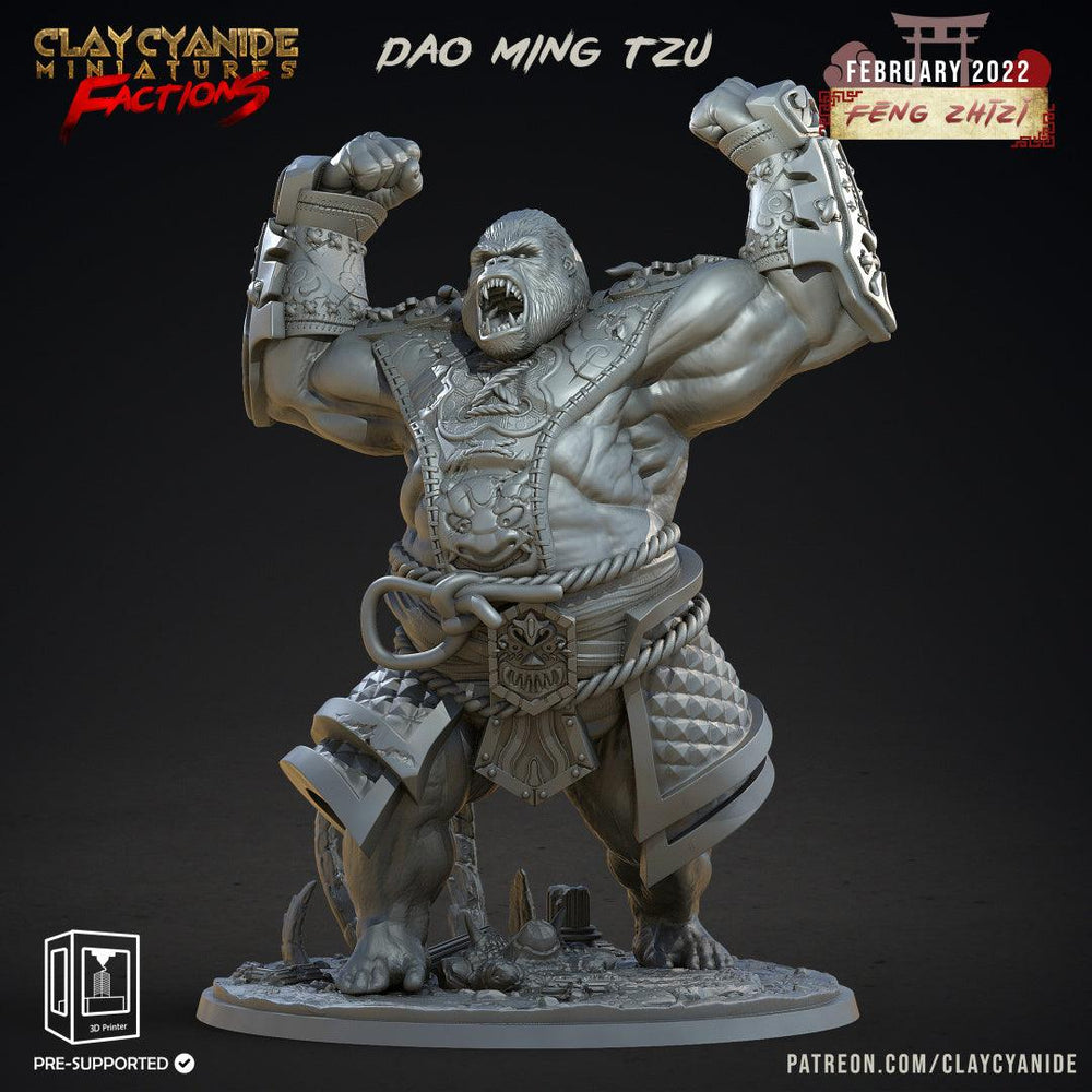 3D Printed Clay Cyanide Feng Zhizi Gorilla Men Tribes Factions Ragnarok D&D (Online Only)