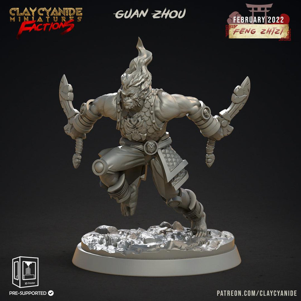 3D Printed Clay Cyanide Feng Zhizi Gorilla Men Tribes Factions Ragnarok D&D (Online Only)