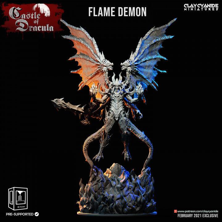 3D Printed Clay Cyanide Flame Demon Ragnarok D&D (Online Only)