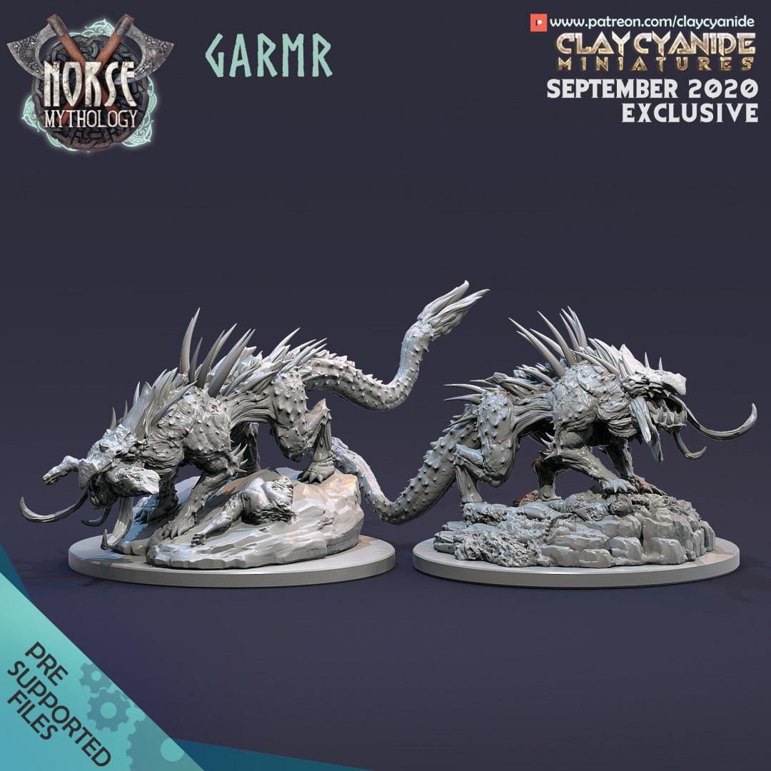 3D Printed Clay Cyanide Garmr Norse Mythology 28 32 mm D&D (Online Only)
