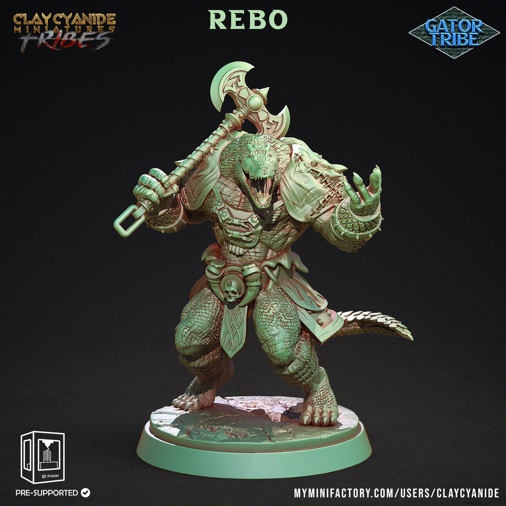 3D Printed Clay Cyanide Gator Factions Tribes Ragnarok D&D (Online Only)
