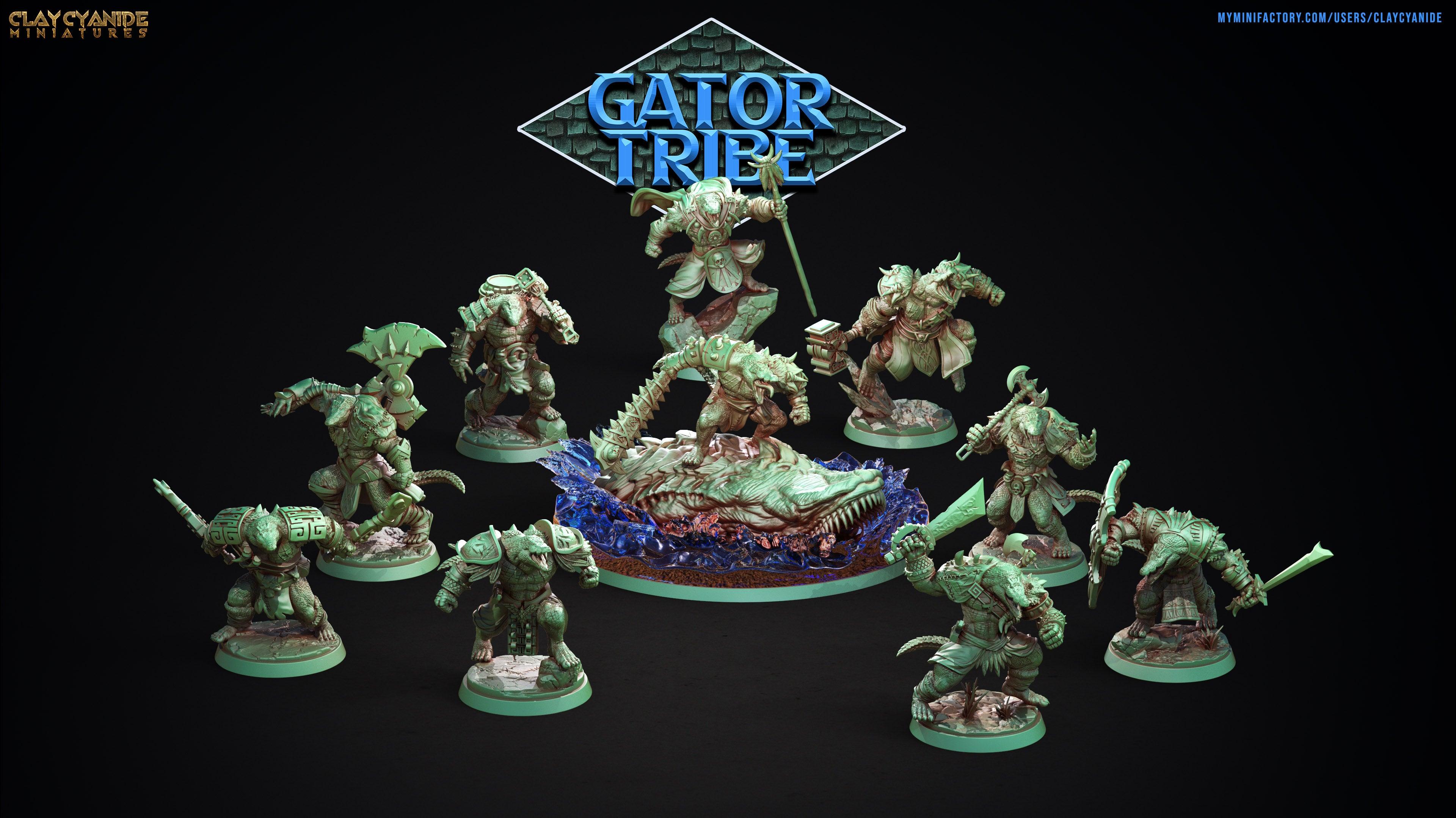 3D Printed Clay Cyanide Gator Factions Tribes Ragnarok D&D (Online Only)