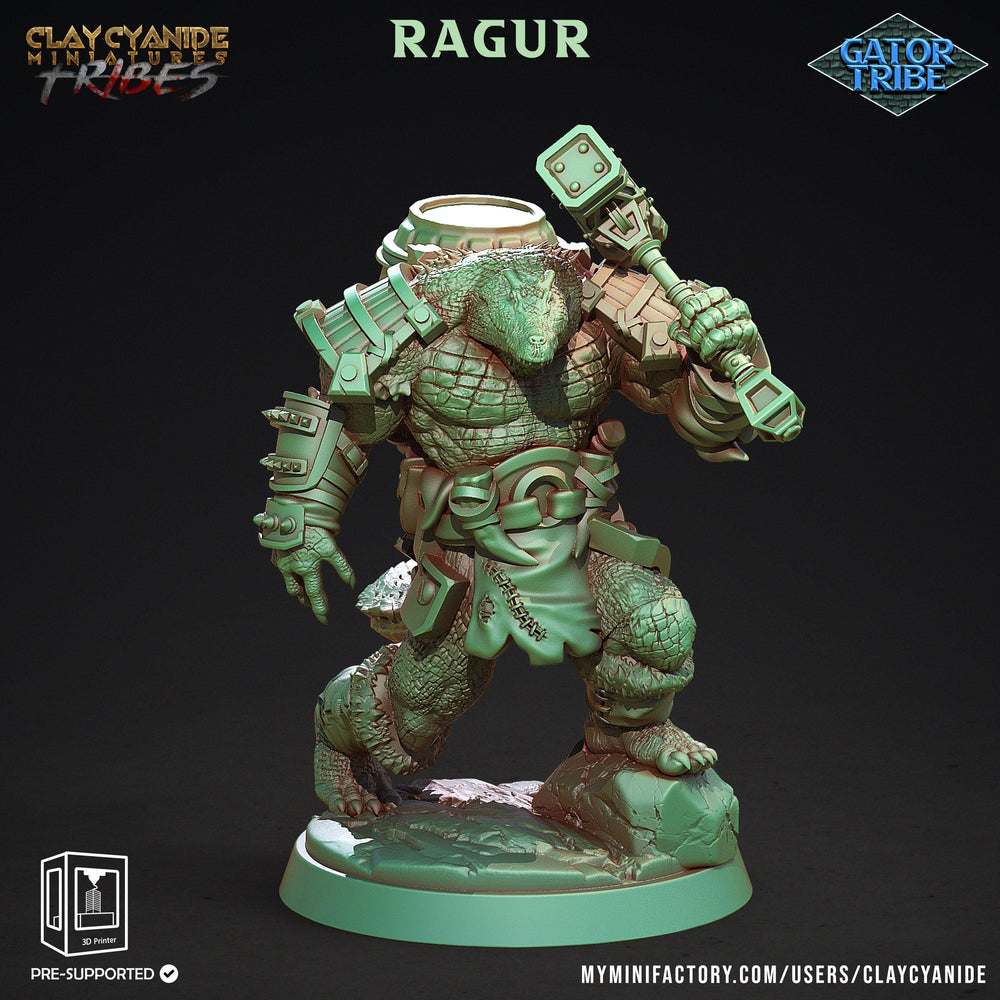 3D Printed Clay Cyanide Gator Factions Tribes Ragnarok D&D (Online Only)