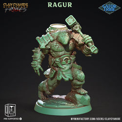 3D Printed Clay Cyanide Gator Factions Tribes Ragnarok D&D (Online Only)