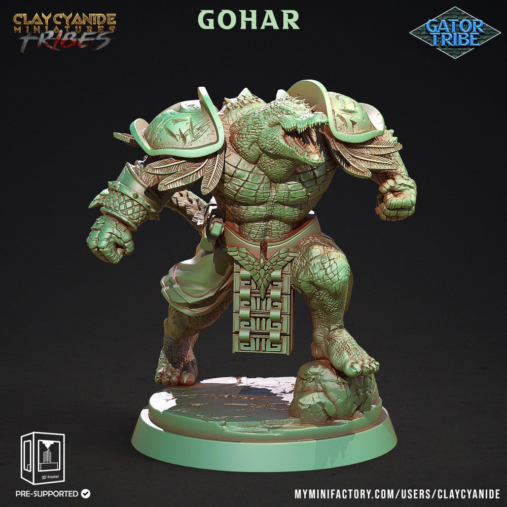 3D Printed Clay Cyanide Gator Factions Tribes Ragnarok D&D (Online Only)
