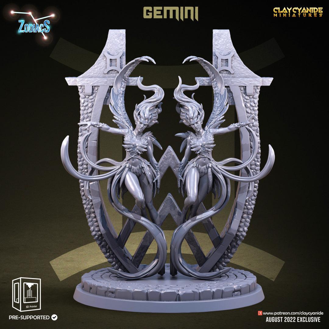 3D Printed Clay Cyanide Gemini Zodics 28mm-32mm Ragnarok D&D (Online Only)