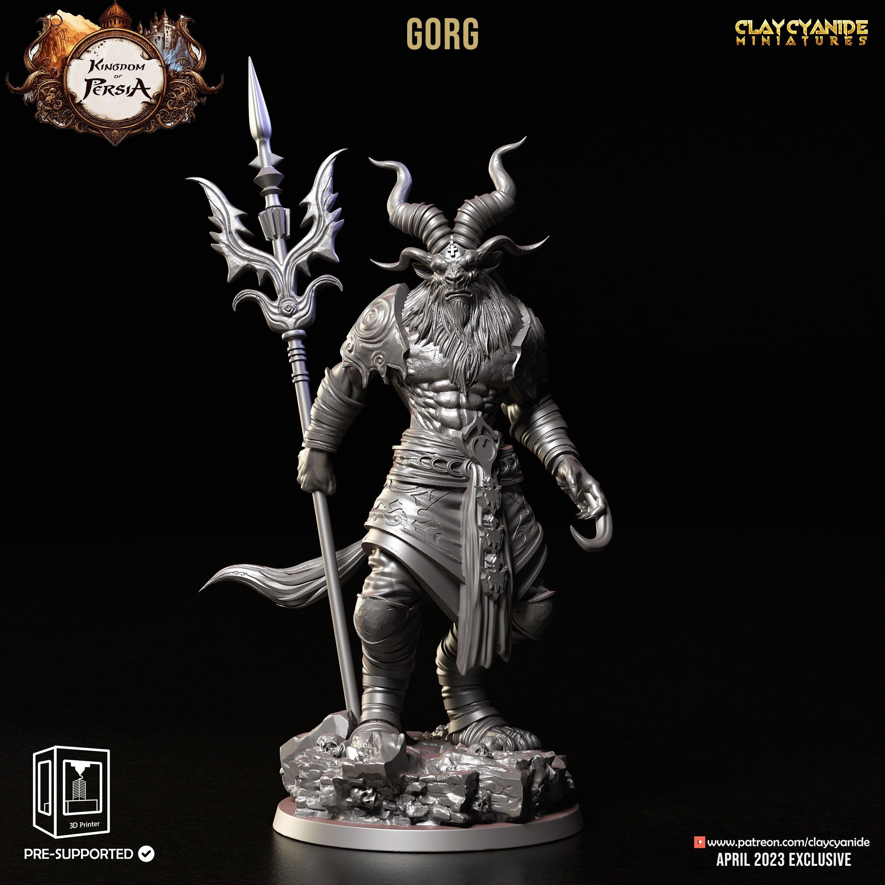 3D Printed Clay Cyanide Gorg Kingdom of Persia 28 32 mm D&D (Online Only)