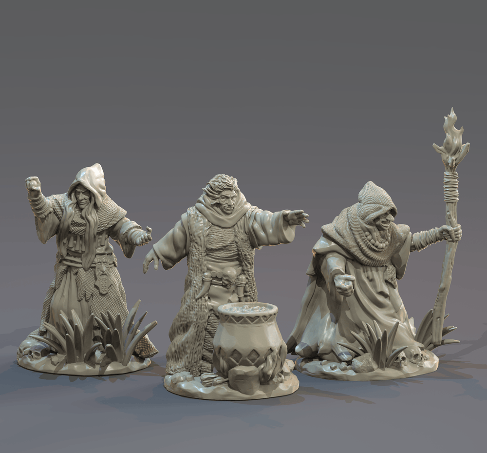 3D Printed Clay Cyanide Graeae Witches Greek Myth Gods and Goddesses Ragnarok D&D (Online Only)