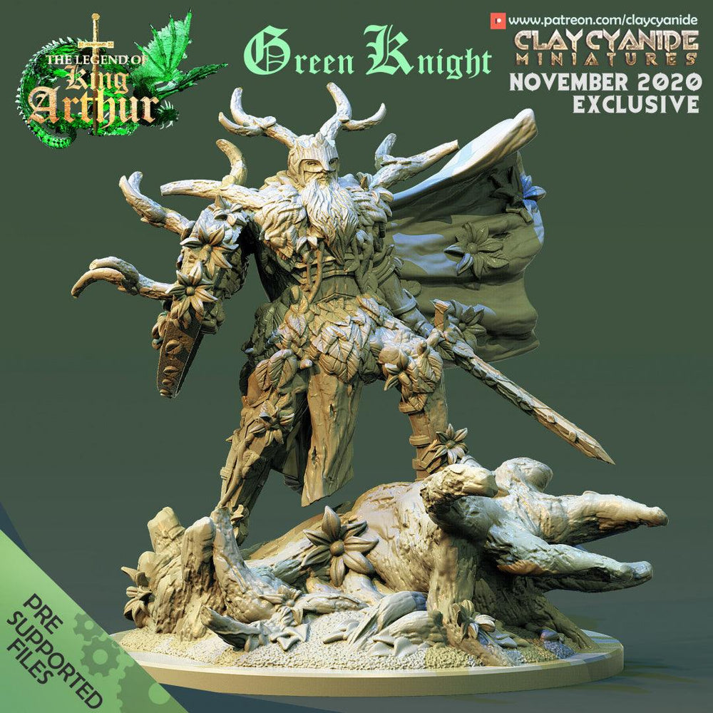 3D Printed Clay Cyanide Green Knight The Legend of King Arthur Ragnarok D&D (Online Only)
