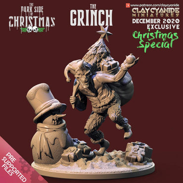 3D Printed Clay Cyanide Grinch The Dark Side of Christmas 28mm-32mm Ragnarok D&D (Online Only)