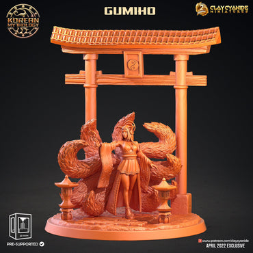 3D Printed Clay Cyanide Gumiho Nine Tails Korean Mythology Ragnarok D&D (Online Only)