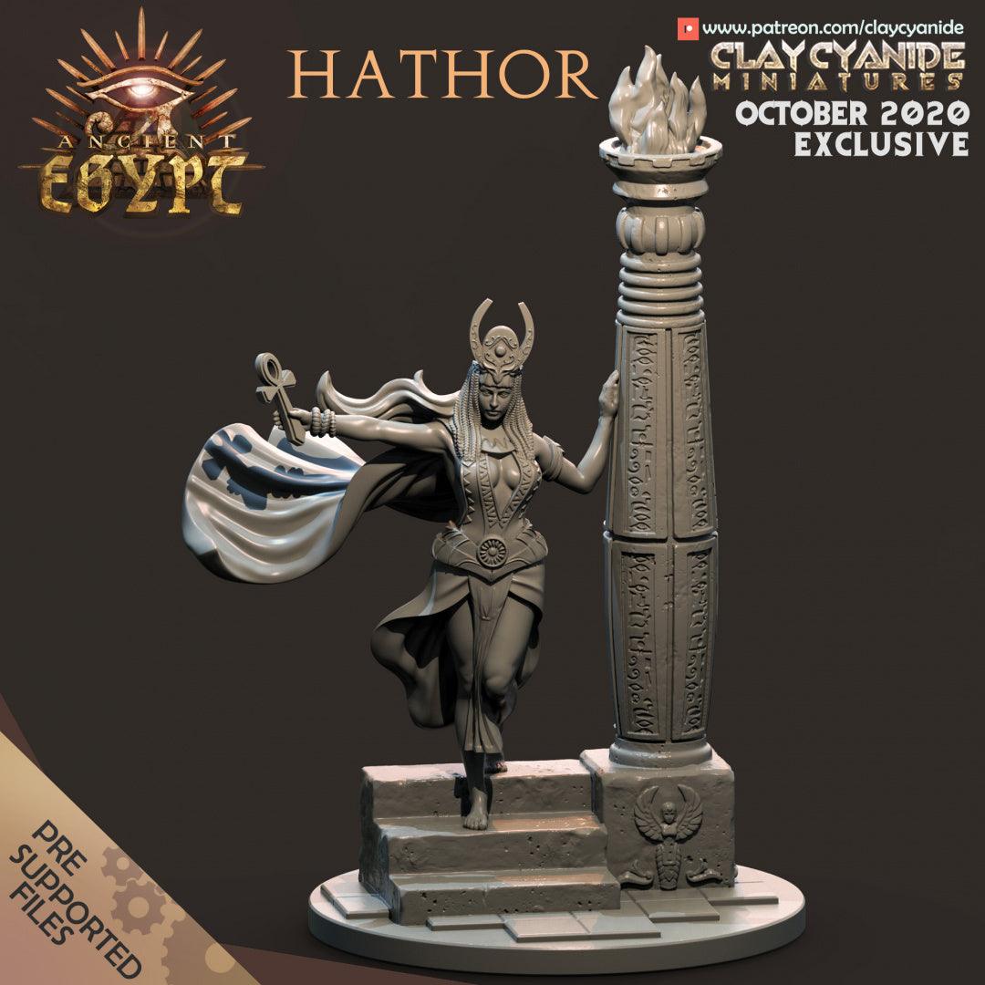 3D Printed Clay Cyanide Hathor Egyptian Mythology 28 32 mm D&D (Online Only)