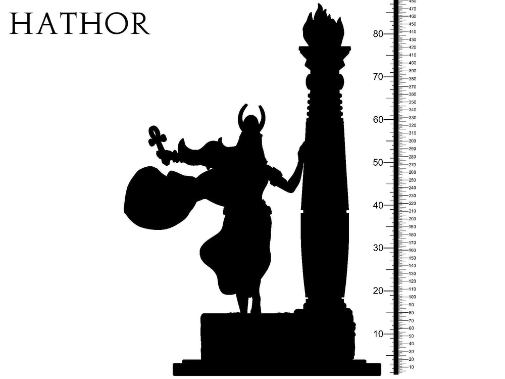 3D Printed Clay Cyanide Hathor Egyptian Mythology 28 32 mm D&D (Online Only)