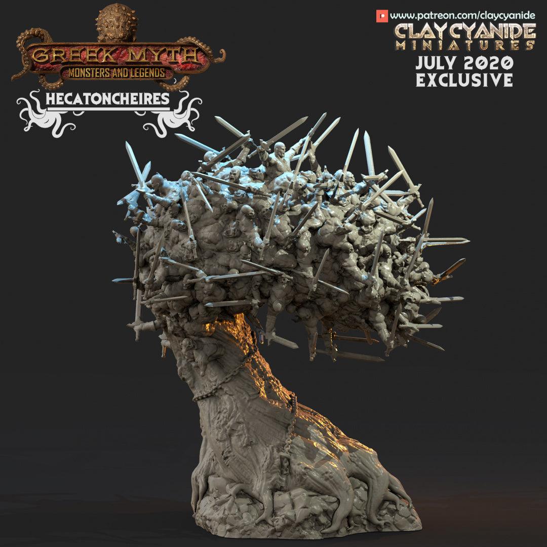3D Printed Clay Cyanide Hecatoncheires Greek Mythology Part 2 28 32 mm D&D (Online Only)