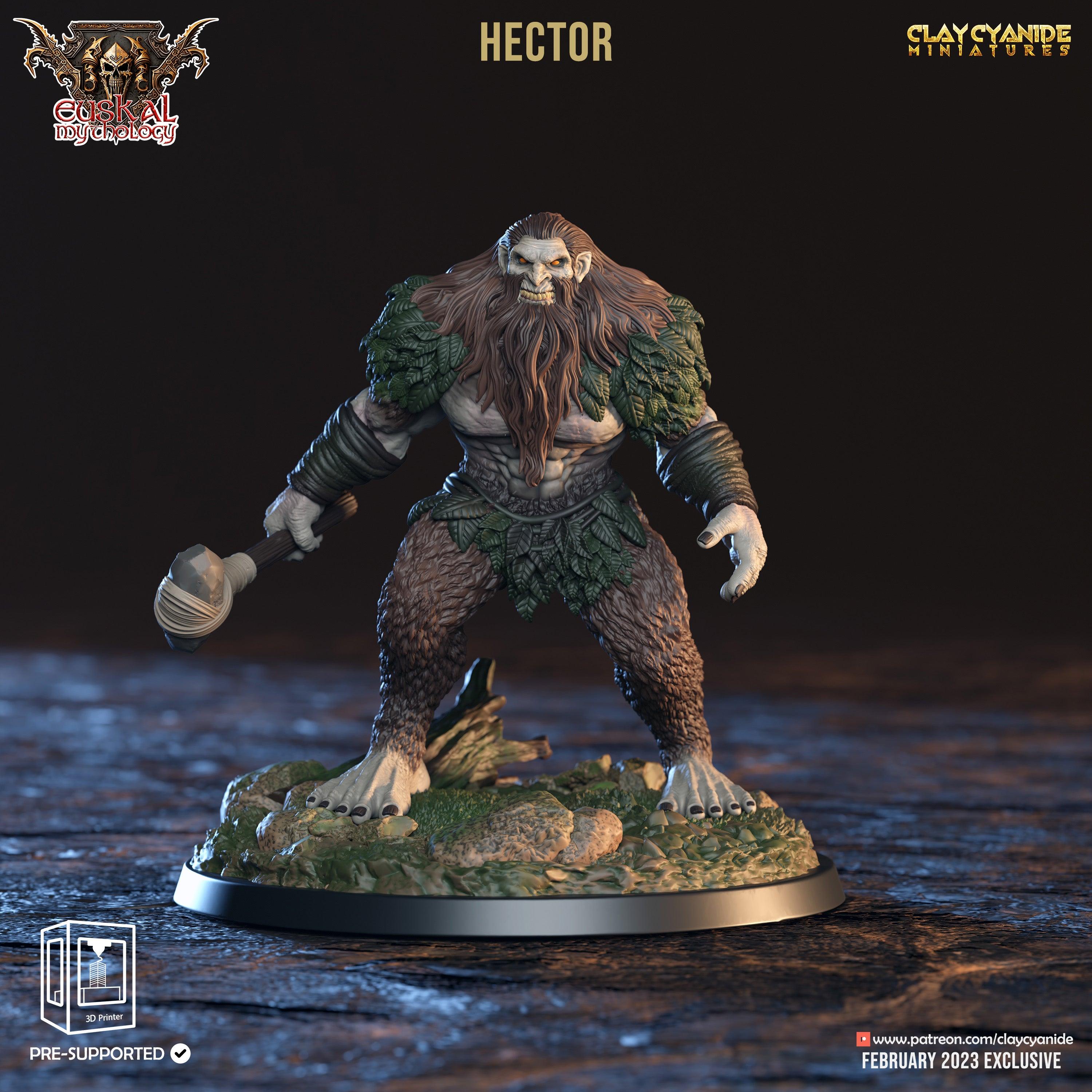 3D Printed Clay Cyanide Hector Basajaun Euskal Mythology 28 32 mm D&D (Online Only)