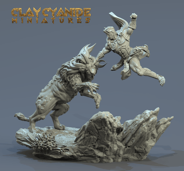 3D Printed Clay Cyanide Heracles 1/24 (75mm) Ragnarok D&D (Online Only)