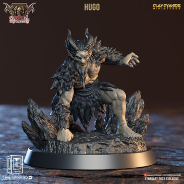 3D Printed Clay Cyanide Hugo Gaueko Euskal Mythology 28 32 mm D&D (Online Only)