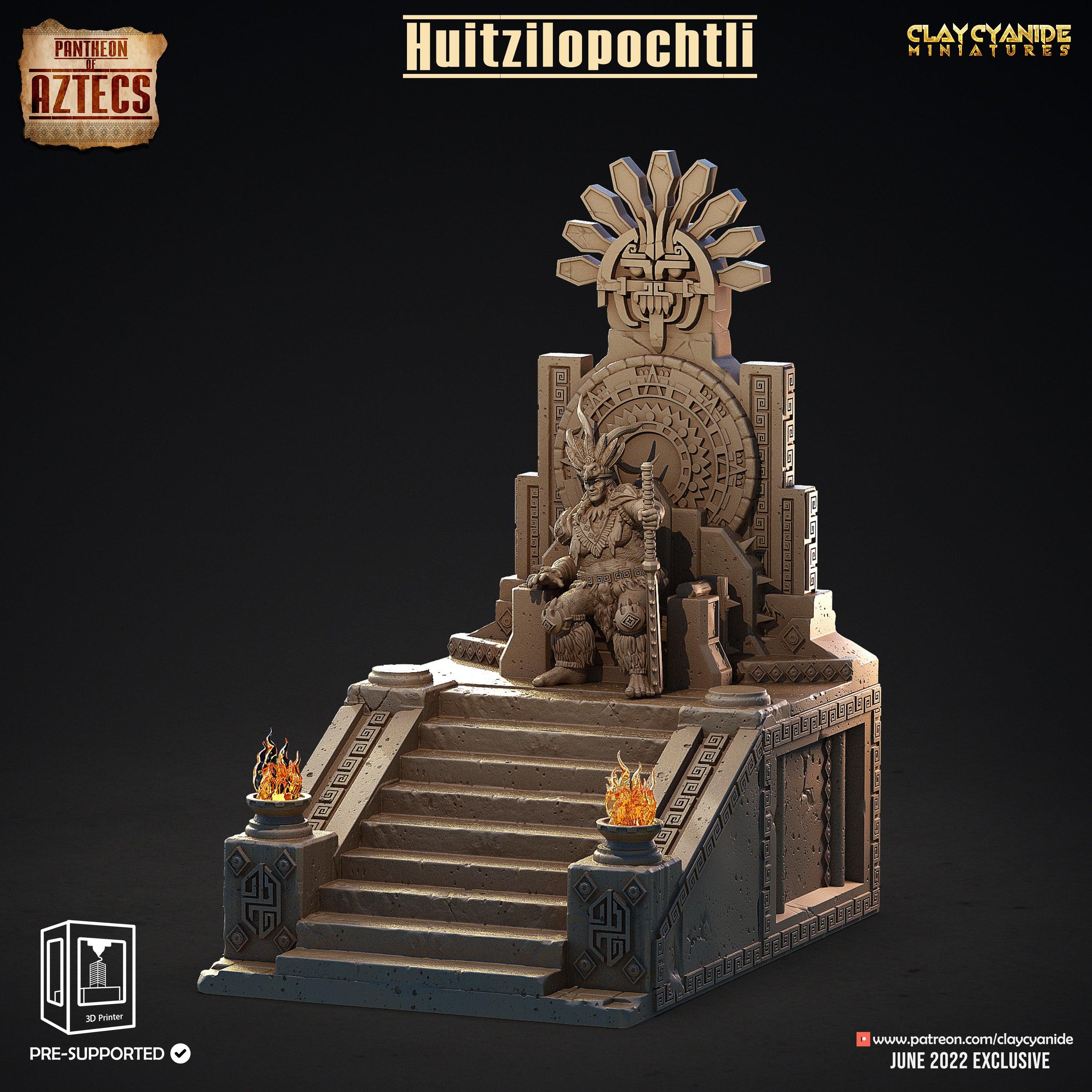 3D Printed Clay Cyanide Huitzilopochtli Pantheon of Aztecs Ragnarok D&D (Online Only)