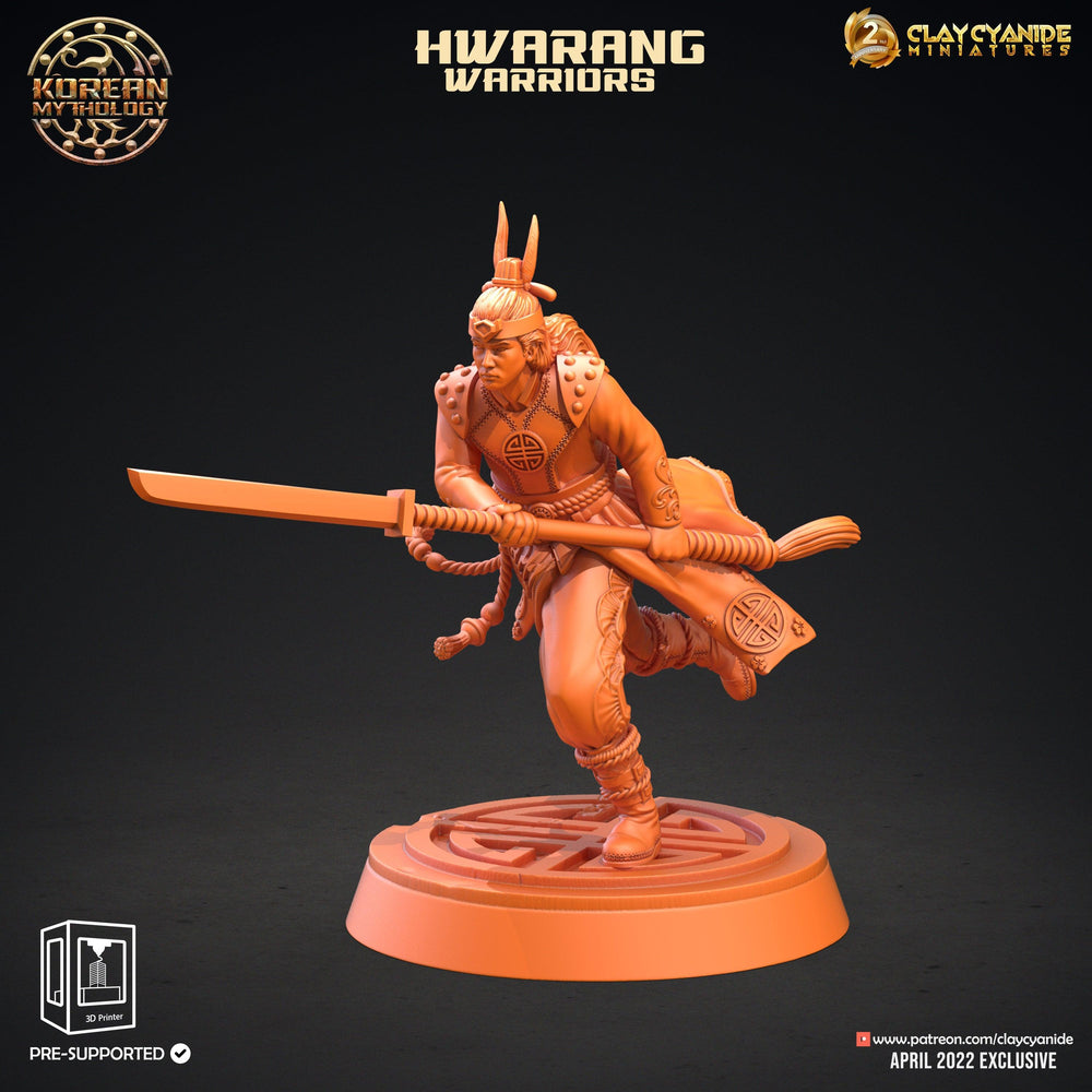 3D Printed Clay Cyanide Hwarang Wall Warriors Korean Mythology Ragnarok D&D (Online Only)