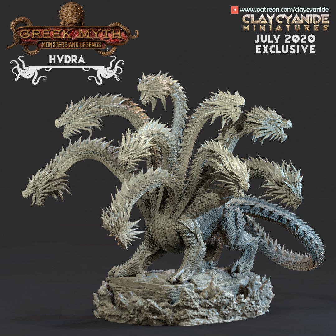 3D Printed Clay Cyanide Hydra Ragnarok D&D (Online Only)
