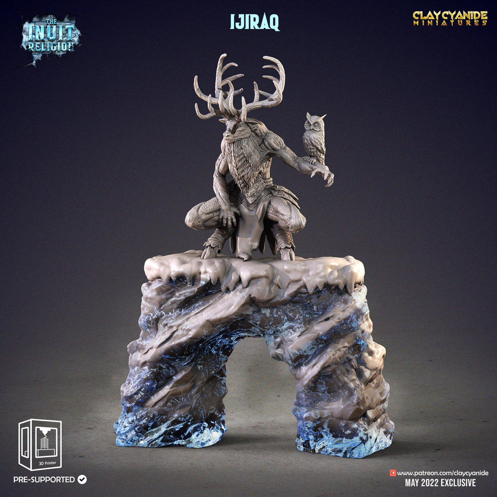 3D Printed Clay Cyanide Ijiraq Inuit Religion Ragnarok D&D (Online Only)
