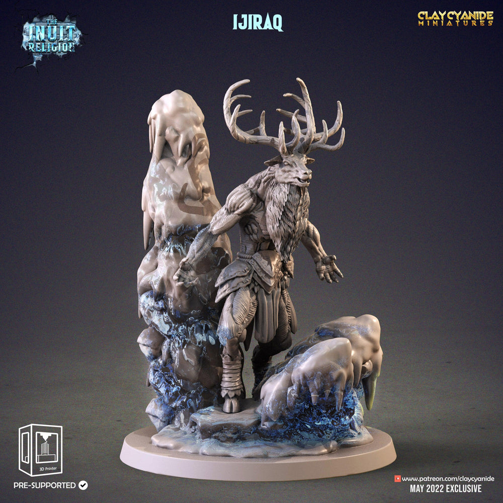 3D Printed Clay Cyanide Ijiraq Inuit Religion Ragnarok D&D (Online Only)