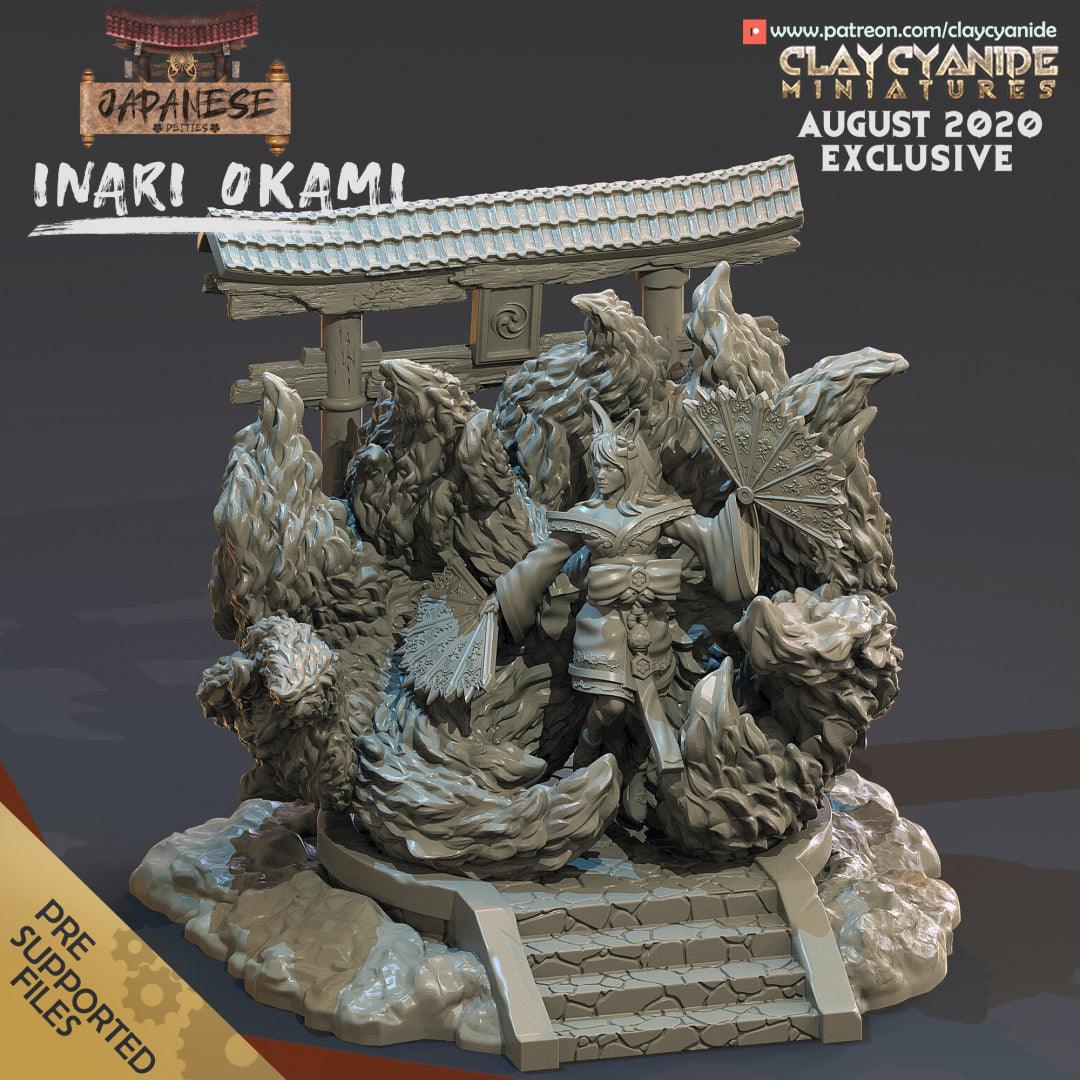 3D Printed Clay Cyanide Inari-Okami Japanese Deities Ragnarok D&D (Online Only)
