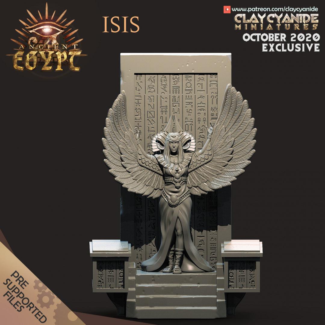 3D Printed Clay Cyanide Isis Egyptian Mythology 28 32 mm D&D (Online Only)