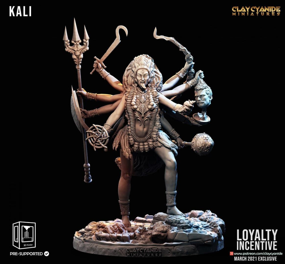 3D Printed Clay Cyanide - Kali 28mm 32mm D&D (Online Only)