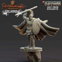 3D Printed Clay Cyanide King Leonidas Greek Mythology Part 2 28 32 mm D&D (Online Only)