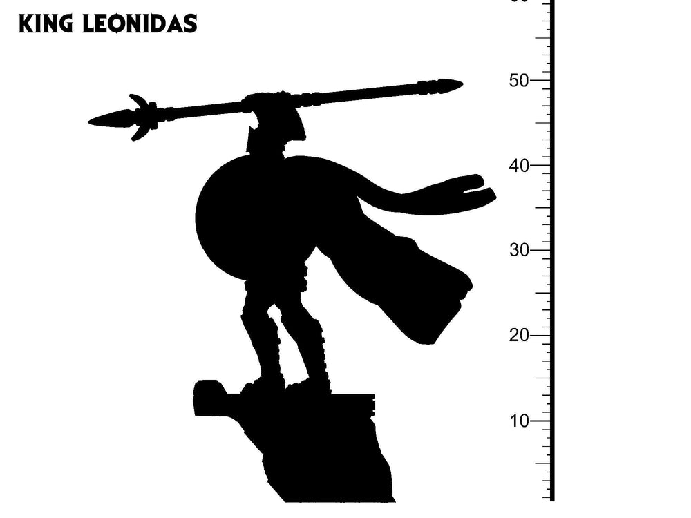 3D Printed Clay Cyanide King Leonidas Greek Mythology Part 2 28 32 mm D&D (Online Only)