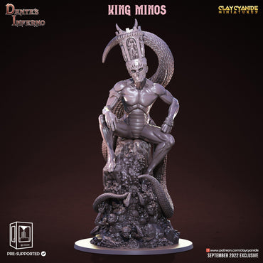 3D Printed Clay Cyanide King Minos Dante's Inferno 28mm-32mm Ragnarok D&D (Online Only)