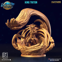 3D Printed Clay Cyanide King Triton The Chronicles of Atlantis 28 32 mm D&D (Online Only)