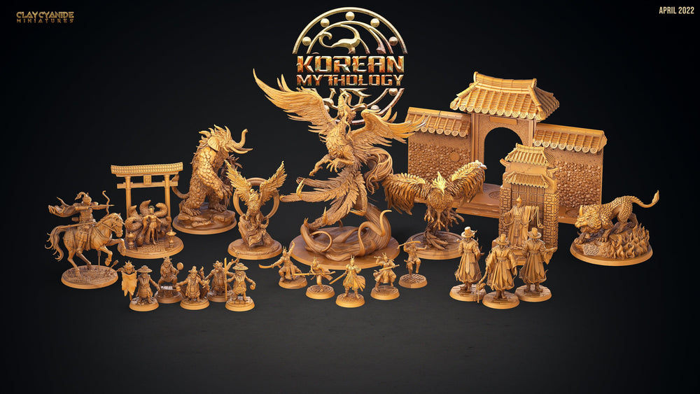 3D Printed Clay Cyanide Korean Mythology Full Set Ragnarok D&D (Online Only)