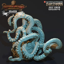 3D Printed Clay Cyanide Kraken Greek Mythology Part 2 28 32 mm D&D (Online Only)
