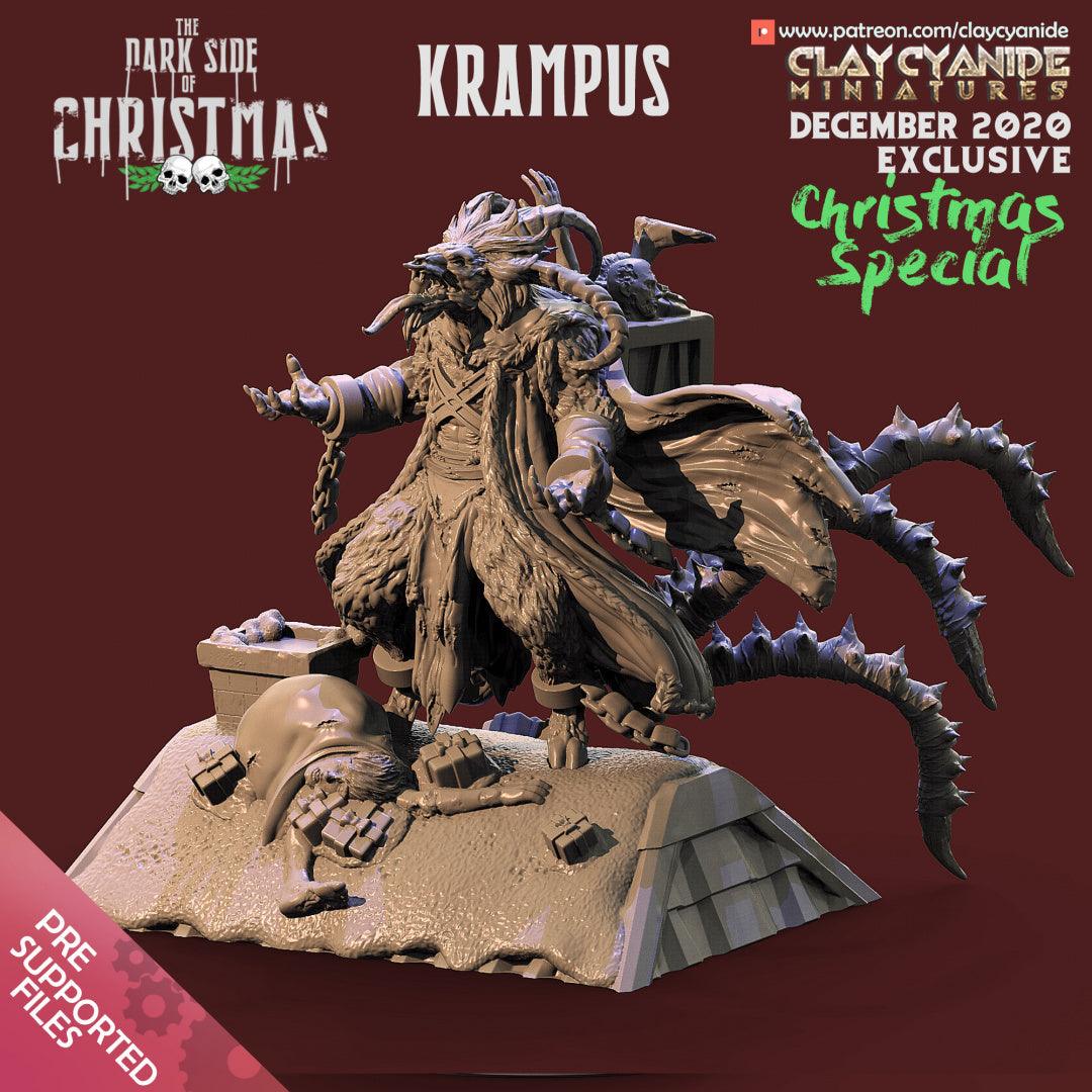 3D Printed Clay Cyanide Krampus The Dark Side of Christmas 28mm-32mm Ragnarok D&D (Online Only)